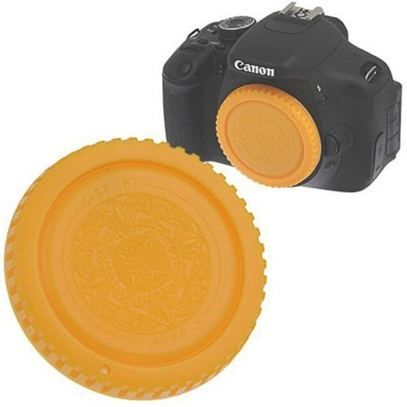 Fotodiox Cap-Body-EOS-Yellow Designer Body Cap for All Canon EOS EF & EFS Camera, Yellow