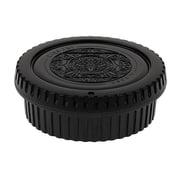 Fotodiox Cap-Set-EOS-BLK Designer Camera Body & Rear Lens Cap for Canon EOS EF & EFS Camera, Black