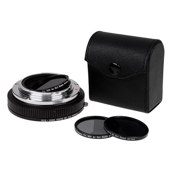 Fotodiox DLX Stretch Lens Adapter - Compatible with Mamiya 645 (M645) Mount Lens to Canon EF Mount D/SLR Cameras - with Macro Focusing Helicoid and Magnetic Drop-In Filters