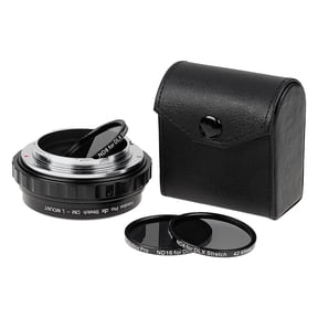 Fotodiox DLX Stretch Lens Adapter - Compatible with Olympus Zuiko (OM) 35mm Lens to L-Mount Alliance Mirrorless Cameras with Macro Focusing Helicoid and Magnetic Drop-In Filters