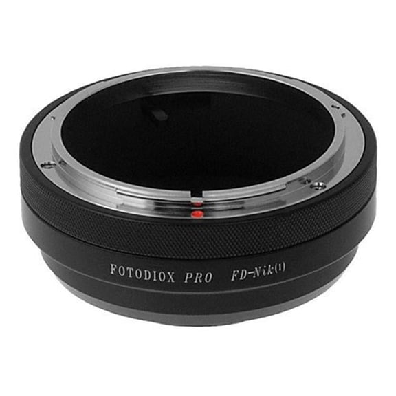 Fotodiox FD-N1-Pro Pro Lens Mount Adapter - Canon FD & FL 35 mm SLR Lens To Nikon 1-Series Mirrorless Camera Body with Built in Aperture Control Dial