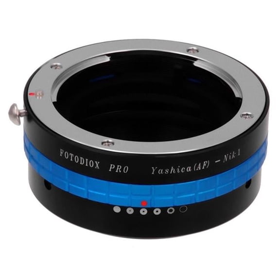 Fotodiox Lens Mount Adapter - Yashica 230 AF SLR Lens to Nikon 1-Series Mirrorless Camera Body, with Built-In Aperture Control Dial