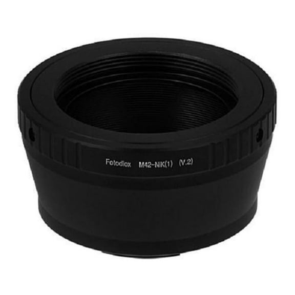 Fotodiox M42v2-NK1 M42 Screw Mount Lens Adapter for Nikon SLR Lenses Camera, Black