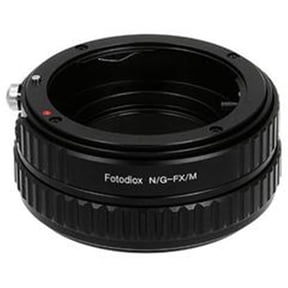Fotodiox NikG-FXRF-Macro Lens Mount Adapter - Nikon Nikkor F Mount G-Type D-SLR Lens To Fujifilm X-Series Mirrorless Camera Body with Built in Aperture Control Dial & Macro Focusing Helicoid
