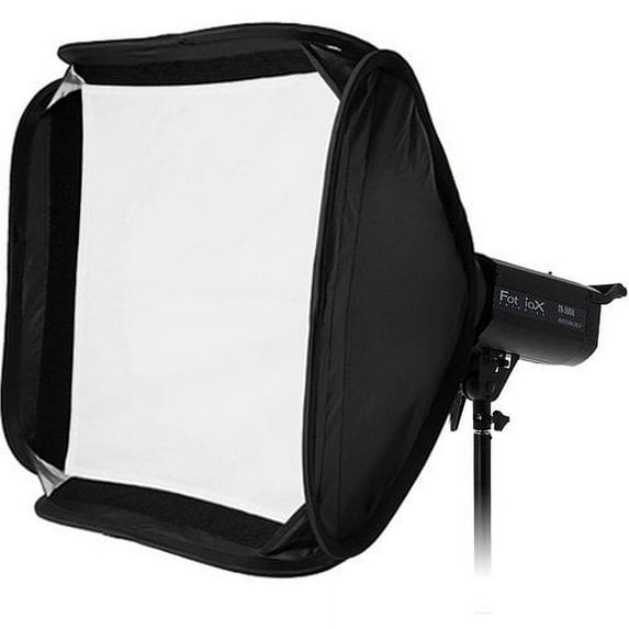 Fotodiox Pro 24x24in (60x60cm) Foldable Softbox for Studio Strobe/Flash with Soft Diffuser and Dedicated Speedring Insert for Quantum Qflash
