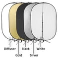 thumbnail image 1 of Fotodiox Pro 40x60in Premium Grade 5-in-1 Collapsible Reflector Disc Kit, with Stand and Telescopic Reflector Arm, Soft Silver/Gold/Black/White/Diffuser, 1 of 3