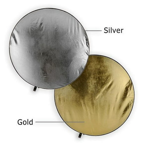 Fotodiox Pro 42in Silver/Gold Reflector Pro, Premium Grade Collapsible Disc