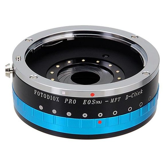 Fotodiox EOS-MFT-P-Iris Pro Lens Mount Adapter - Canon EOS EF Lens D-SLR Lens To Micro Four Thirds Mount Mirrorless Camera Body with Built in Aperture Iris