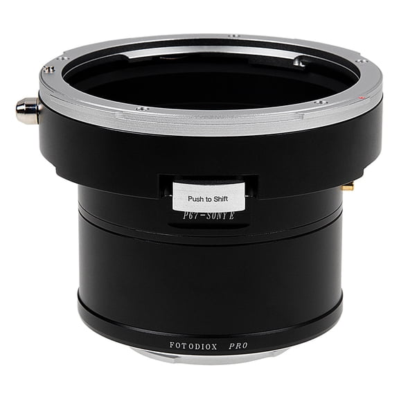Fotodiox Pro Lens Mount Shift Adapter - Compatible With Pentax 6x7 (P67, PK67) Mount SLR Lens to E Mount Mirrorless Cameras
