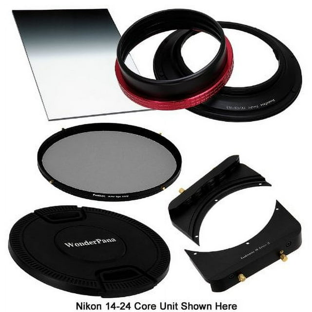 Fotodiox Pro WonderPana 66 FreeArc Essentials 0.9HE Kit - Rotating Filter System Holder, Lens Cap, 6.6"x8.5" 0.9 (3-Stop) Hard Edge Graduated Neutral Density (Grad ND) and 145mm Circular Polarizer (CP