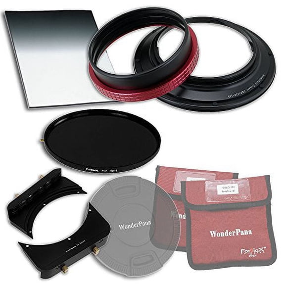 Fotodiox Pro WonderPana FreeArc Essentials ND Kit 0.6SE & ND16 - Rotating Filter Holder, Lens Cap, Fotodiox Pro 6.6"x8.5" Graduated Neutral Density (Grad ND) and 145mm ND16 (4-Stop) Filters for