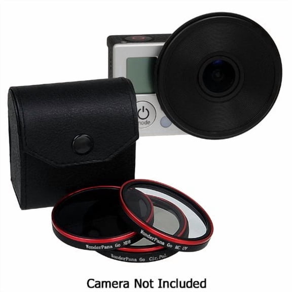Fotodiox Pro WonderPana Go H3 Naked Standard Kit - GoTough Filter Adapter for GoPro HERO3 and HERO4 Naked Cameras w/ Filters UV, CPL, ND8