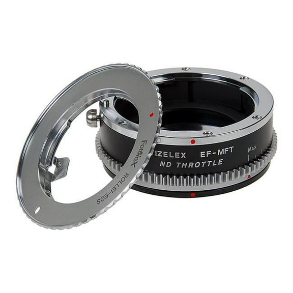Fotodiox R35-EOS-MFT-NDThrtl-Cine ND Throttle Lens Mount Double Adapter for Rollei 35SLR & Canon EOS Mount Lenses