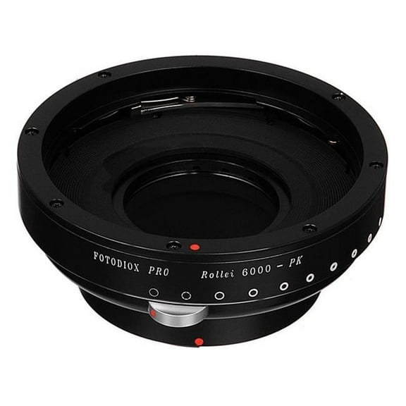 Fotodiox R6k-PK-Pro Pro Lens Mount Adapter - Rollei 6000 Series Lenses To Pentax K Mount SLR Camera Body with Built in Aperture Iris