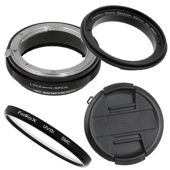 Fotodiox RB2A Macro Reverse Ring Kit with G and DX Type Lens Aperture Control, and 52mm UV Protector