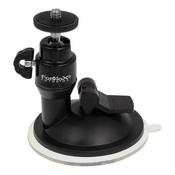 Fotodiox Windshield Suction Cup Mount with Ballhead - Mount for Smart Phone Clip, Cameras, DVs, GPS, Webcams