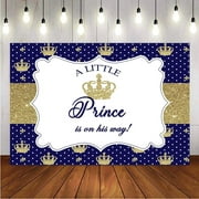 Fotografia tło królewska korona niebieski noworodek prysznic szczęśliwe tło na urodziny dla foto budka studio książę impreza tematyczna