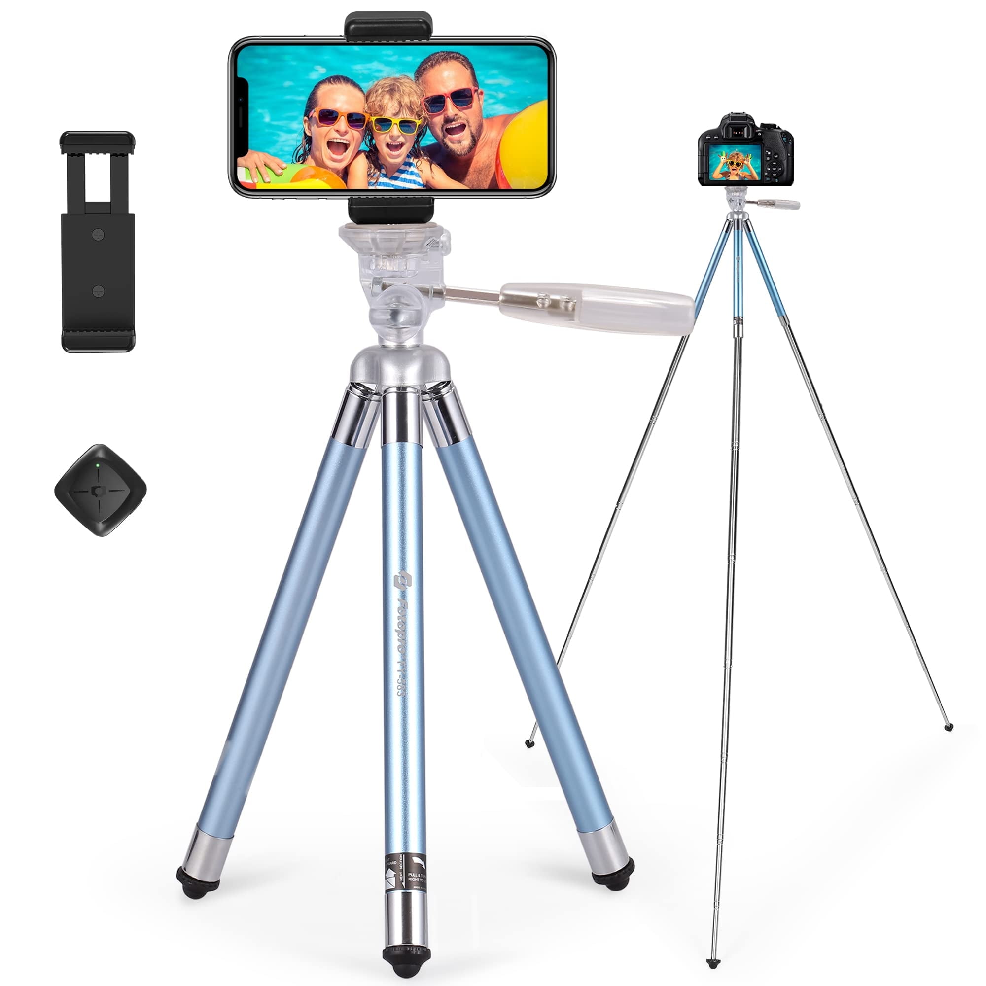 Fotopro 40 Inch Phone Tripod Lightweight Travel Tripod for iPhone