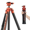 thumbnail image 1 of Fotopro 60" Carbon Fiber Tripod with Ball Head, 1.7 lbs Ultralight Travel Tripod for Camera DSLR, Max Load 22 lbs, X-Aircross 3 Lite, Flame Orange, 1 of 8