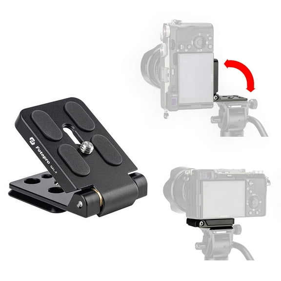 Fotopro Camera L Bracket Vertical Horizontal Switching Quick Release Plate for DSLR Stabilizer QAL-F