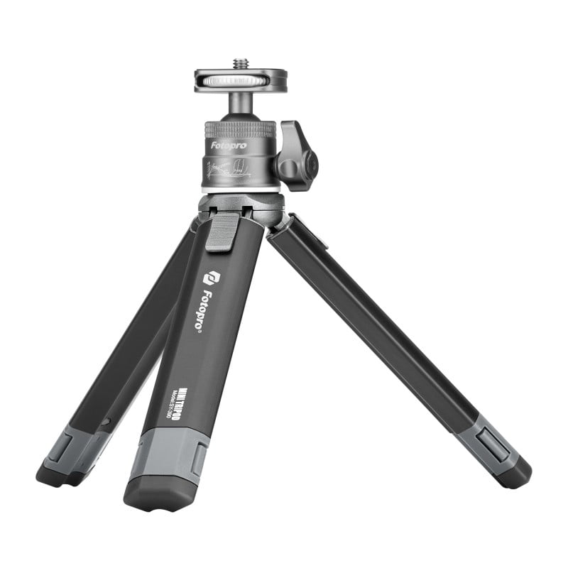 Fotopro Mini Desktop Camera Tripod, Aluminum Portable Mini Tabletop Stand, 360 Degree Ball Head with 1/4” Screw for Phone DSLR Camera Video Camcorder, SY390