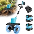thumbnail image 1 of Fotrix Cordless Electric Garden Tiller Cultivator, 360 RPM, 7.5-Inch Depth, 9-Inch Width, with 2 Batteries, Adjustable Handle and Foldable Design, 1 of 9