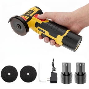 Fotrix Mini Cordless Angle Grinder Kit, Handheld Portable Battery Powered Grinder for Metal Cutting, Grinding & Polishing