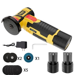 Fotrix Mini Cordless Angle Grinder Kit, Handheld Portable Battery Powered Grinder for Metal Cutting, Grinding & Polishing