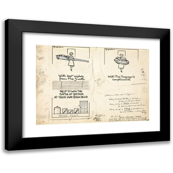 Fougasse 18x14 Black Modern Framed Museum Art Print Titled - Appeal to Join Home Salvage Corps (Between 1939 and 1946)