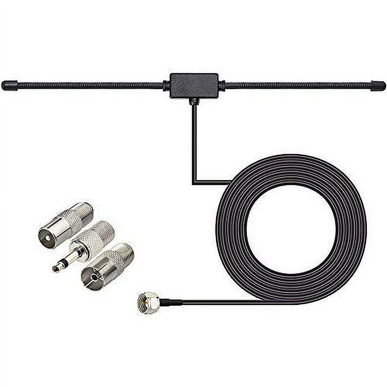 FM Radio Antenna For Stereo Receiver Indoor 75 Ohm Coaxial Cable Wire  Antenna 1