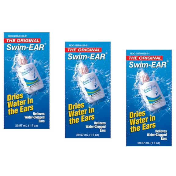 Fougera Swim Ear Drops ear-water drying aid drops, 1oz, 3 Pk