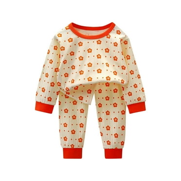 Fouhkni Baby Girl Clothes Floral Set Long Sleeve Pull on Shirts Long Pants 2 Piece Fall Winter Outfits