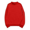 thumbnail image 1 of Fouhkni Crewneck Sweatshirt for Women Plus Size Fleece Lined Fall Casual Loose Basic Pullover Tops, 1 of 1