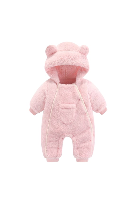Newborn Baby Girls Boys Jumpsuit Romper Infant Toddler Outwear Snowsuit 1 Piece Fall Winter Outfit
