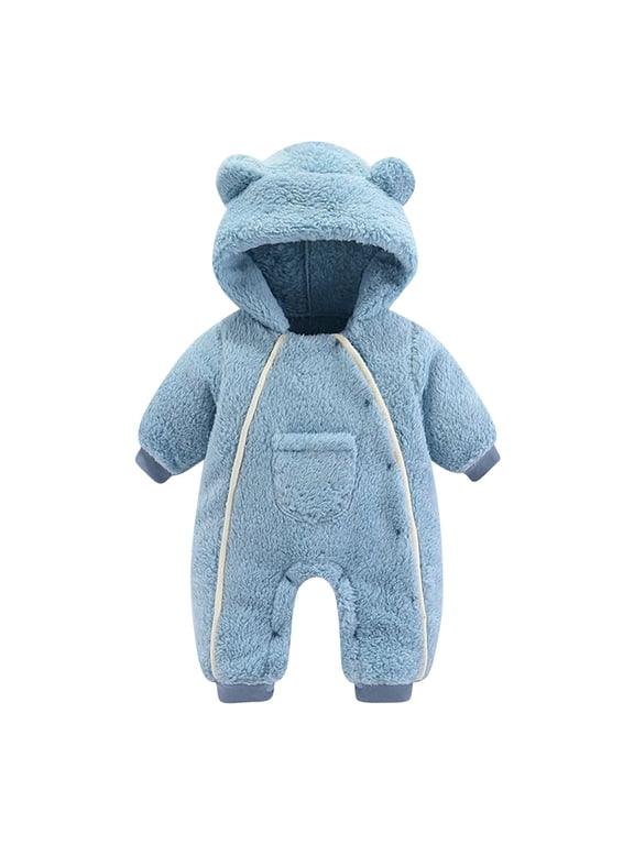 Newborn Baby Girls Boys Jumpsuit Romper Infant Toddler Outwear Snowsuit 1 Piece Fall Winter Outfit