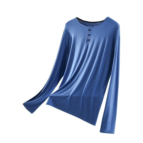 Fouhkni Pajama Tops for Women Long Sleeve Crew Neck Loose Fitted Tees Casual Comfy Sleepwear Homewear