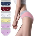 thumbnail image 1 of Fouhkni Plus Size Cotton Underwear Womens High Waisted Full Coverage Stretch Briefs Leakproof Panties 6 Pack, 1 of 2