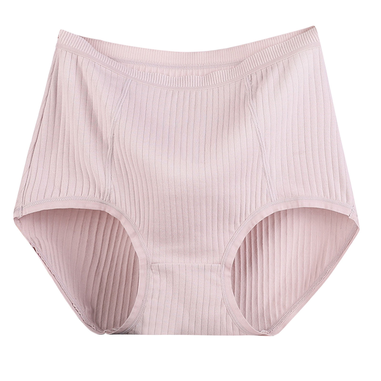 Fouhkni Plus Size Cotton Underwear for Women High Waisted Full Coverage Panties No Show Comfort