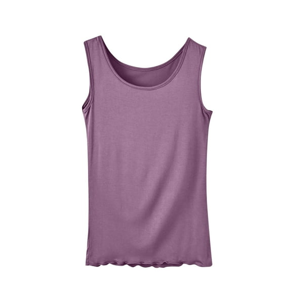 Fouhkni Plus Size Womens Sleep Tank Tops Scoop Neck Summer Casual Loose Flowy Sleeveless Undershirts