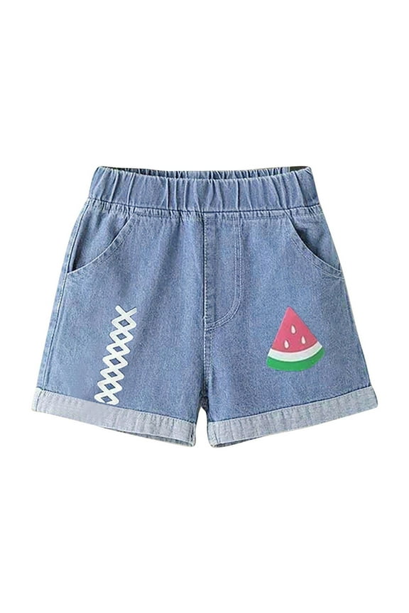 Toddler Baby Girls Casual Denim Shorts Summer High Waisted Baggy Comfy Cute Jeans Shorts