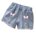 thumbnail image 1 of Fouhkni Toddler Baby Girls Casual Denim Shorts Summer High Waisted Baggy Comfy Cute Jeans Shorts, 1 of 3