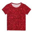 thumbnail image 1 of Fouhkni Toddler Girls Boys Tunic Tops Crew Neck Short Sleeve Graphic Printed Loose Casual Tee Shirts, 1 of 4