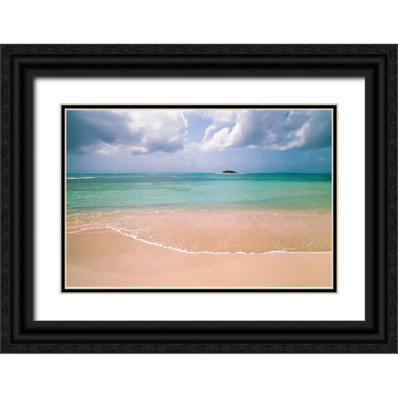 Foulke, Doug 14x11 Black Ornate Wood Framed with Double Matting Museum Art Print Titled - Clear Beach