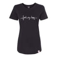 thumbnail image 1 of Found My Happy - String Of Words Embroidered T-Shirt, 1 of 3