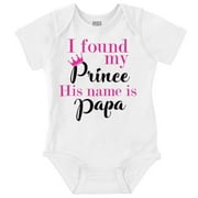 Found My Prince Grandpa Granddaughter Bodysuit Jumper Girls Infant Baby Brisco Brands 6M