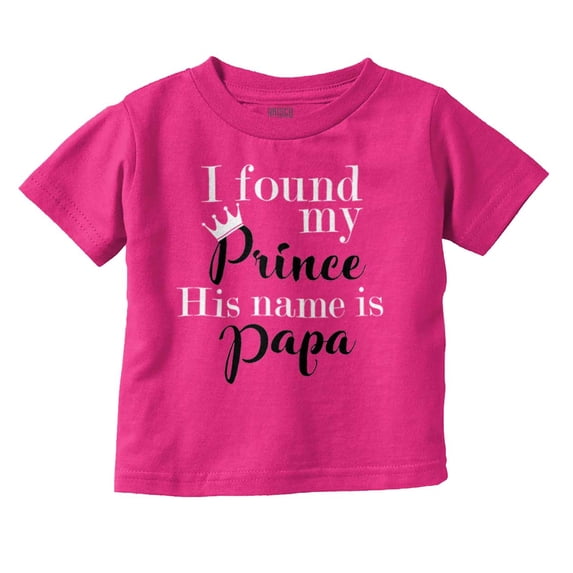Found My Prince Grandpa Granddaughter Youth T Shirt Tee Girls Infant Toddler Brisco Brands 18M
