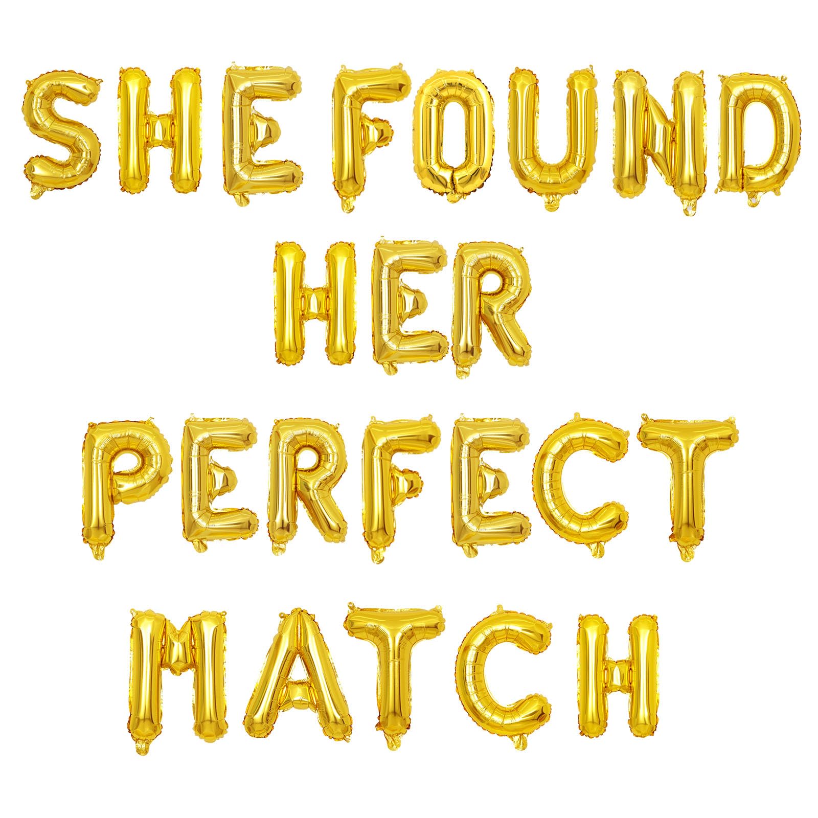 She Found Her Perfect Match Bachelorette Party Decorations Kit - Balloon Garland, Banner & Foil Balloons