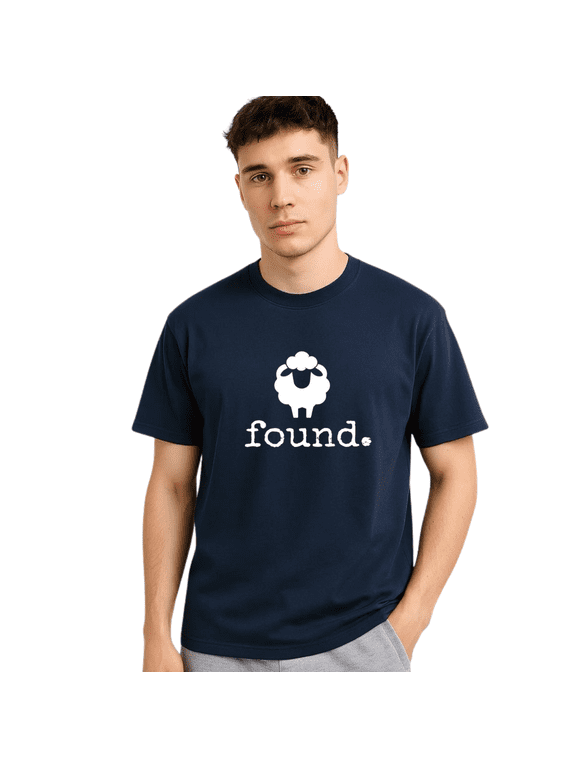 Found Sheep T-Shirt, Minimalist Christian Graphic Tee, Lost Lamb Faith Tshirt for Men and Women