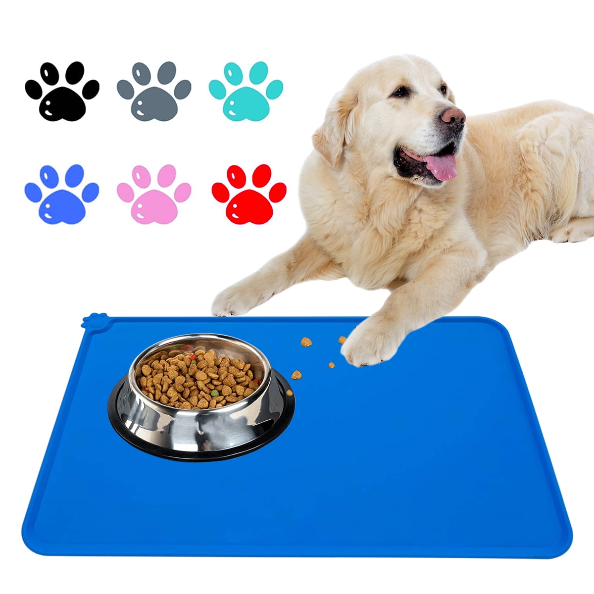 YCT Cat Food Mat for Pet Dog Food Mat, Cat Mat for Food and Water, Cat  Feeding Mat Pet Dog Cat Bowl Mat, Non-Slip Super Absorbent, with Multiple  cat