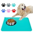 thumbnail image 1 of TiokMc Silicone Waterproof Dog & Cat Feeding Mat, Non-Slip, FDA Grade, Easy to Clean, BPA-Free, 18.5" x 11.5", Green, 1 of 7